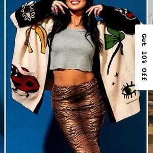 Dressed in Lala Karma On Your Side Oversized Varsity Cardigan